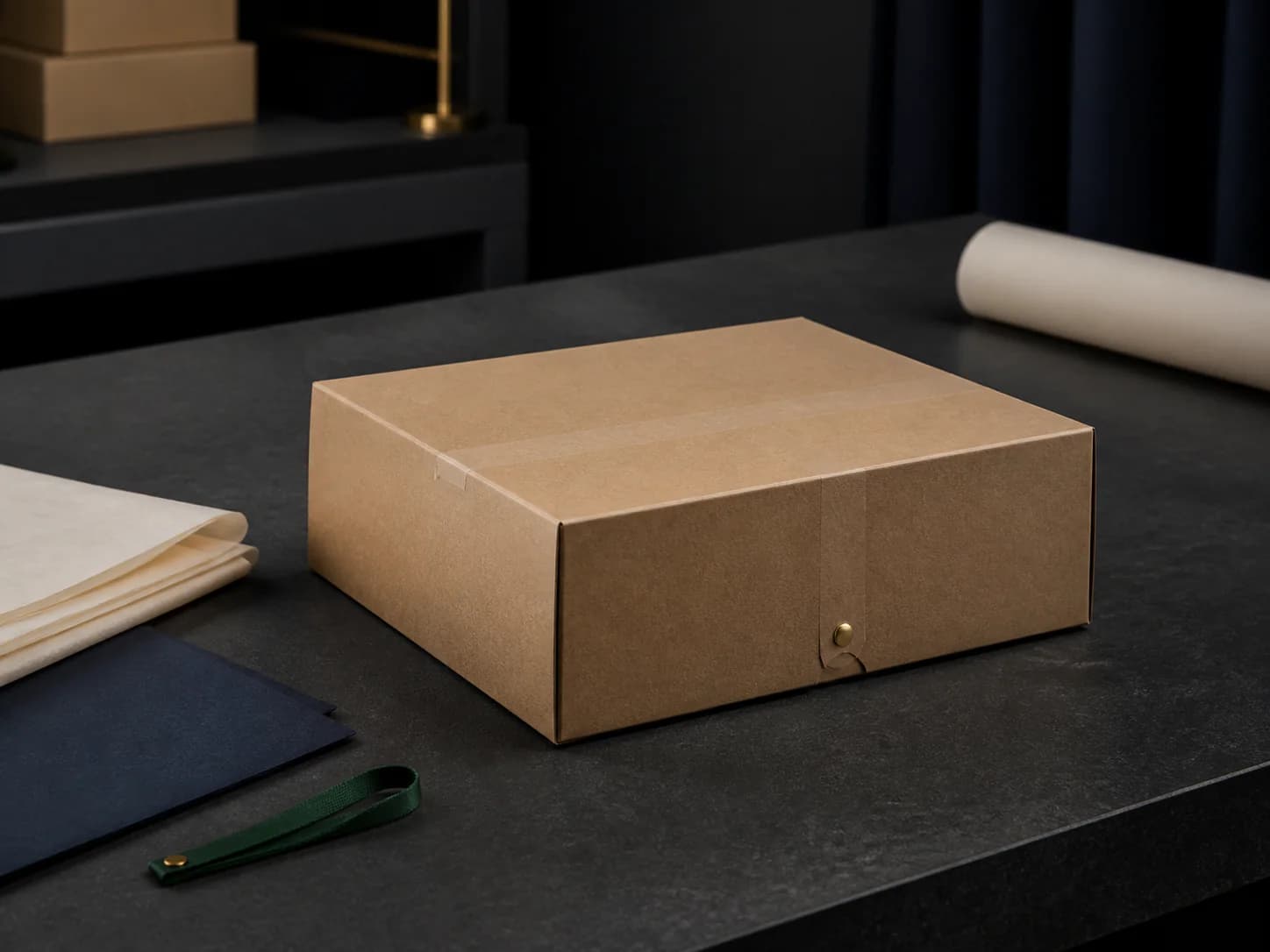 Sealed unbranded parcel prepared for discreet shipping