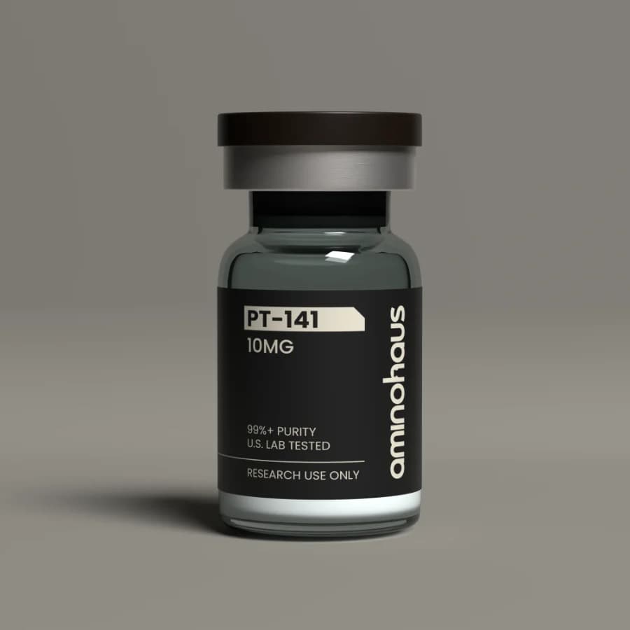 AminoHaus PT-141 research vial mockup