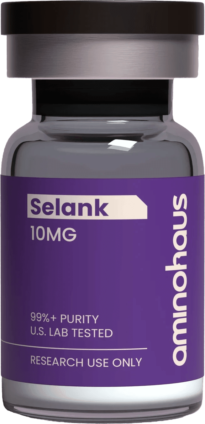 AminoHaus Selank 10MG vial, full view